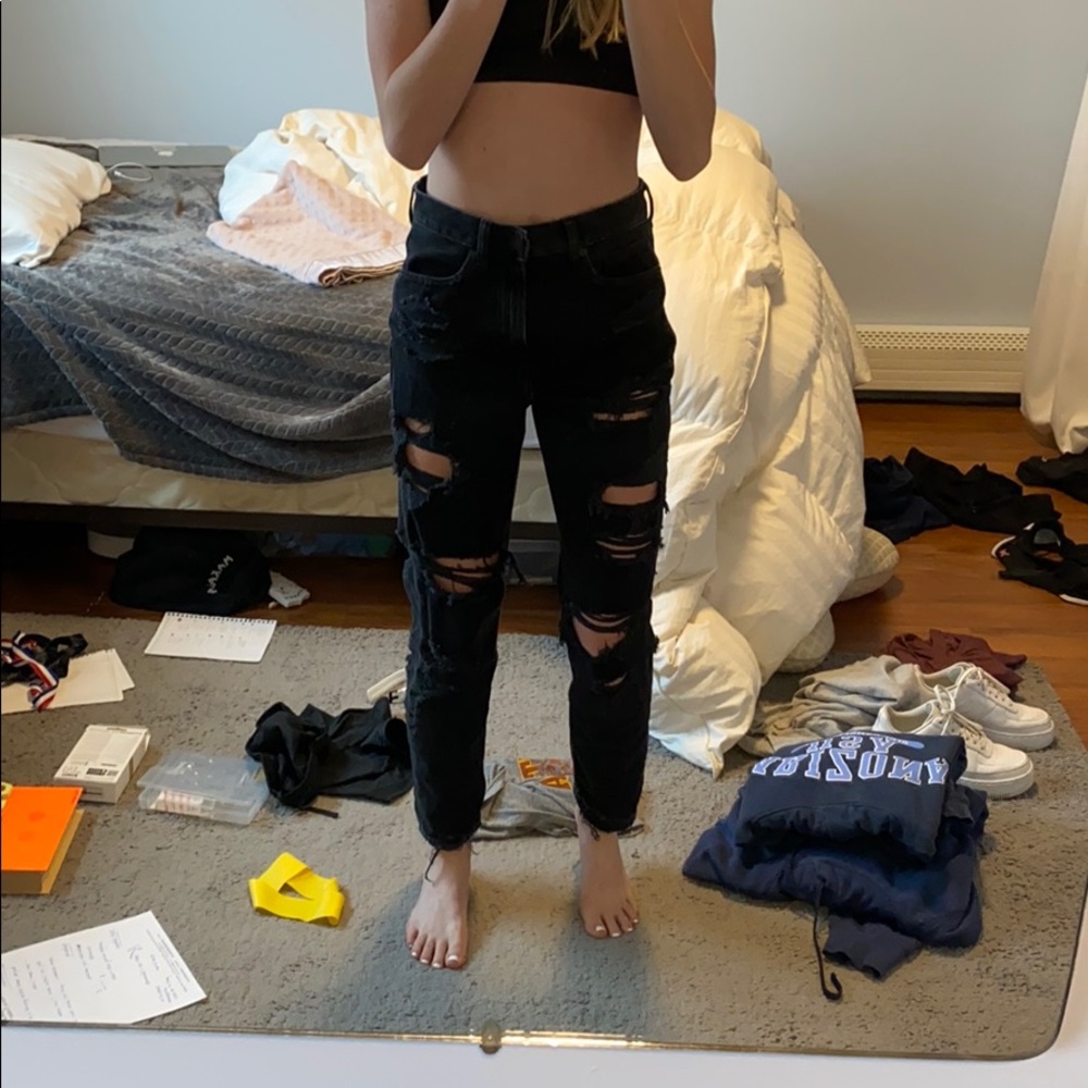 AEO Black Mom Jeans